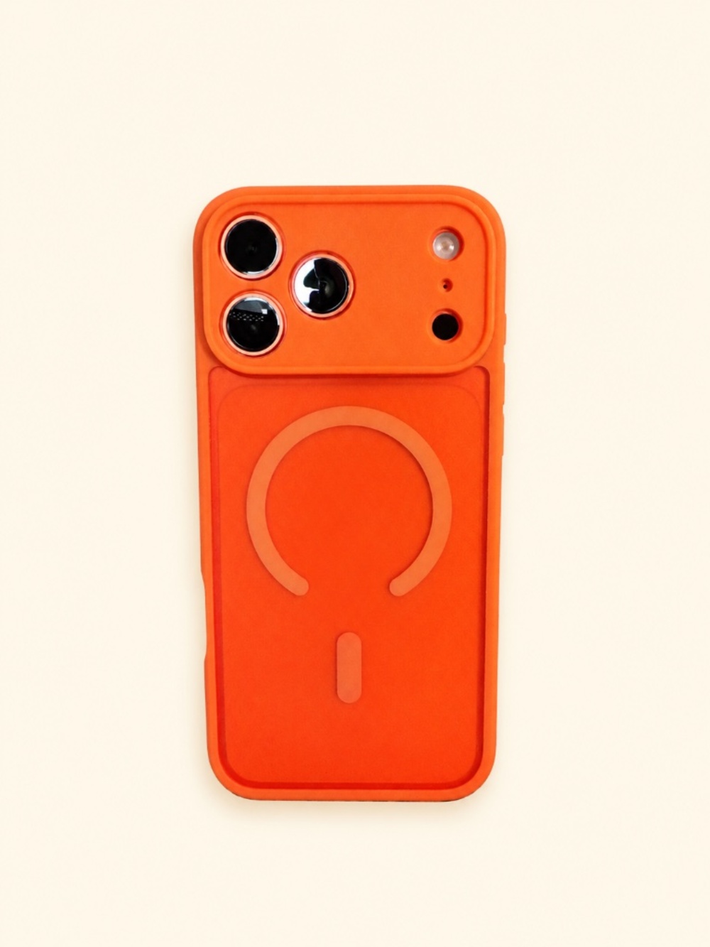 Orange MagSafe Silicone Case for iPhone 17 Pro Max